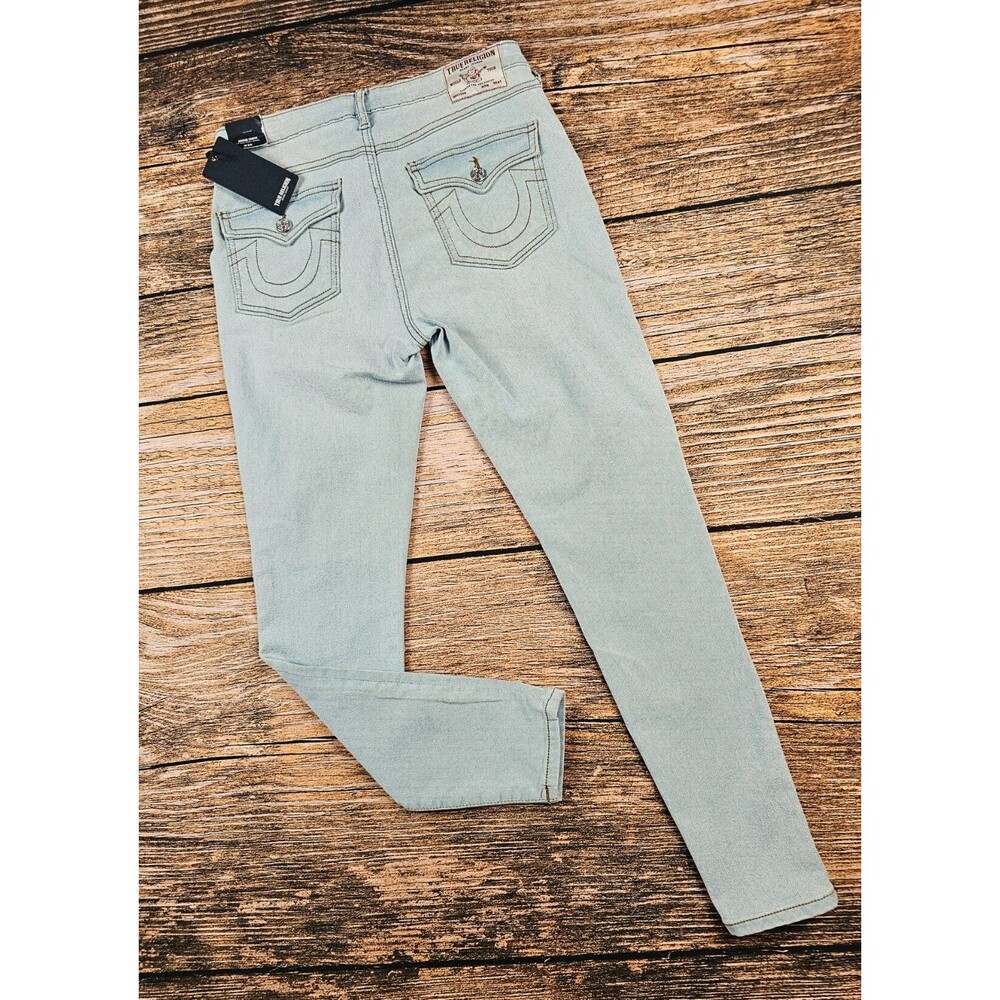True Religion Jennie Curvy Mid Rise Super Skinny Jeans Womens 30 Blue NWT $159